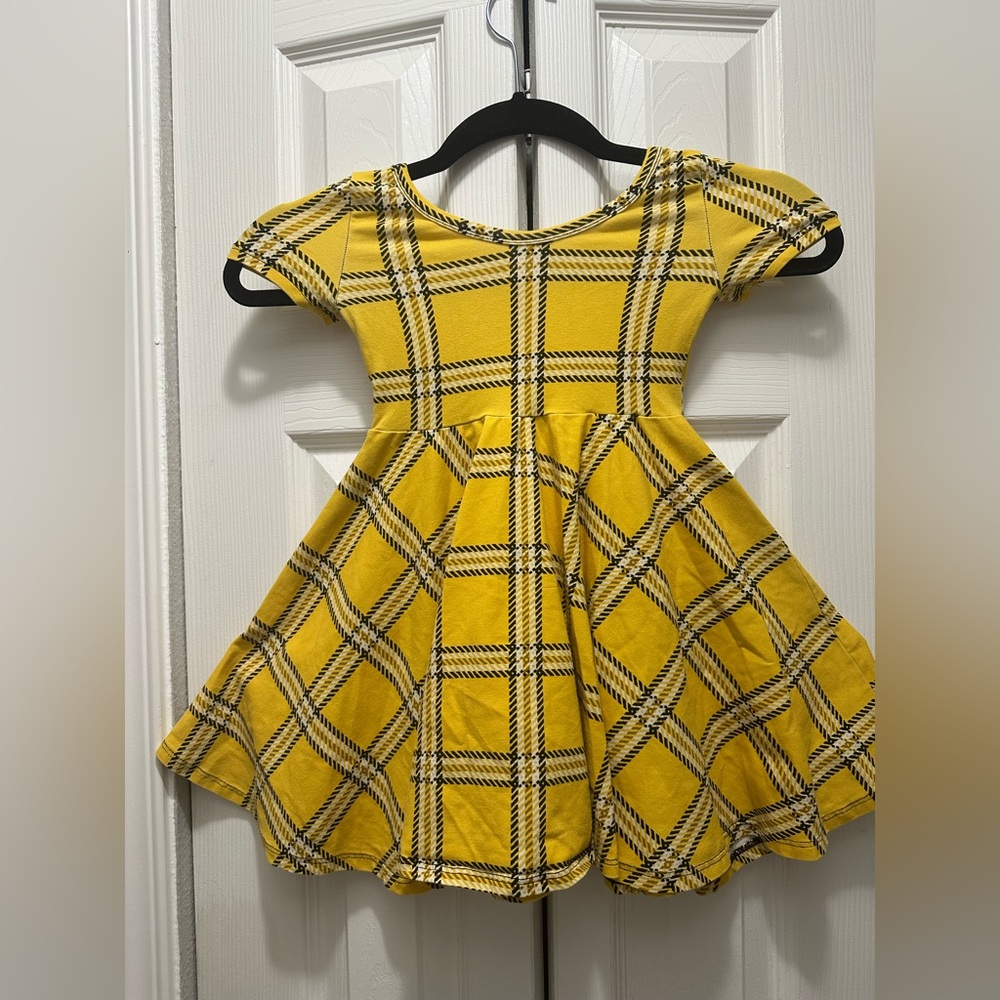 Charming‎ Yellow Plaid Kids Dress